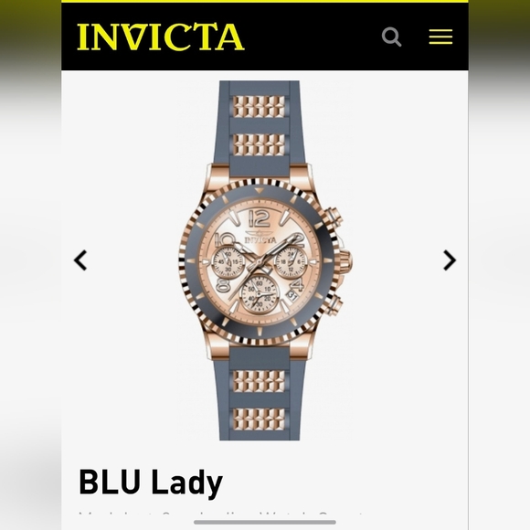 NWoT 🌟 INVICTA 🌟⌚LADIES CHRONOGRAPH WATCH⌚TriNite 💙 BLU LADY 💙 Model 24189 - Picture 3 of 10